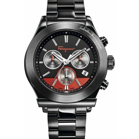 Sale! Ferragamo Black Signature Men's Watch - Picture 1 of 4